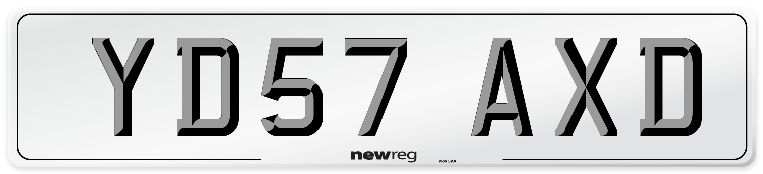 YD57 AXD Number Plate from New Reg